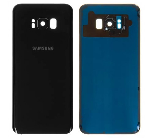 Задняя панель корпуса для Samsung G955F Galaxy S8 Plus, черная (Midnight Black) + стекло камеры, полная, Original (PRC)