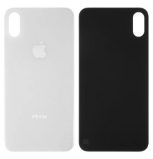 Задняя панель корпуса для iPhone X, белая, нужно снять стекло камеры, Original (PRC), small hole