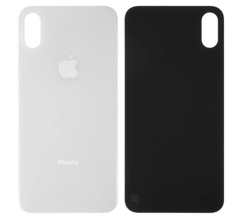 Задняя панель корпуса для iPhone X, белая, нужно снять стекло камеры, Original (PRC), small hole