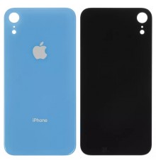Задняя панель корпуса для iPhone XR, голубая, нужно снять стекло камеры, small hole