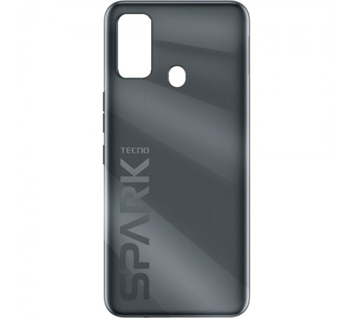 Задняя панель корпуса для Tecno Spark 7 (KF6), черная (Magnet Black)