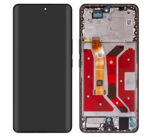 Дисплей для Huawei Honor Magic 7 Lite, черный, с рамкой, Original (PRC), BRP-NX1
