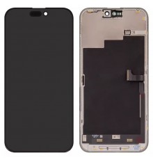 Дисплей для iPhone 15 Pro Max, черный, с рамкой, Оригинал (переклеено стекло)