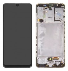 Дисплей для Samsung A315 Galaxy A31, чорний, з рамкою, Original (PRC)