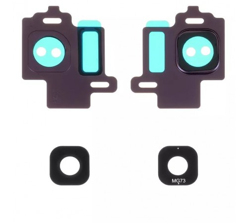 Стекло камеры для Samsung G950F Galaxy S8, G950FD Galaxy S8, серое (Orchid Gray), с рамкой