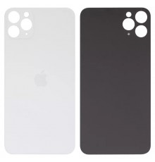 Задня панель корпусу для iPhone 11 Pro Max, срібляста, біла, не потрібно знімати скло камери, Original (PRC), big hole, matte silver