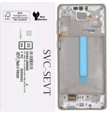 Дисплей для Samsung A736 Galaxy A73 5G, белый, с рамкой, Original, сервисная упаковка, GH82-28686B