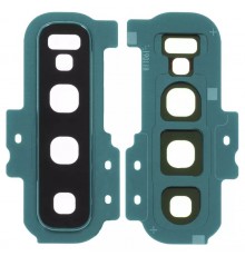 Скло камери для Samsung G975 Galaxy S10 Plus, зелене (Prism Green), з рамкою