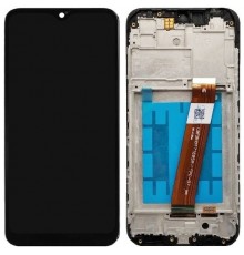 Дисплей для Samsung A015 Galaxy A01, A015M Galaxy A01, черный, с рамкой, High Сopy, з широким коннектором