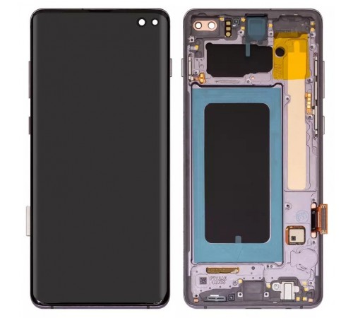 Дисплей для Samsung G975 Galaxy S10 Plus, чорний, з рамкою, High Copy (OLED)