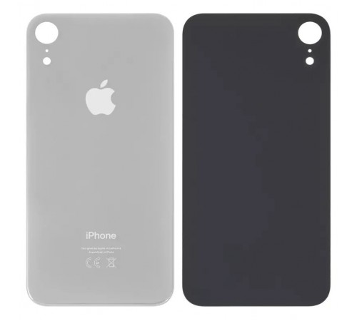 Задня панель корпусу для iPhone XR, біла, не потрібно знімати скло камери, big hole