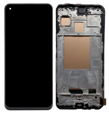 Дисплей для Realme GT 5G, черный, с рамкой, High Copy (OLED)