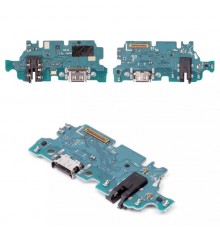 Шлейф для Samsung A256 Galaxy A25, коннектора зарядки, с микрофоном, с компонентами, Сopy, плата зарядки