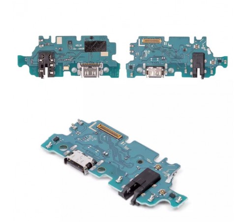 Шлейф для Samsung A256 Galaxy A25, коннектора зарядки, с микрофоном, с компонентами, Сopy, плата зарядки