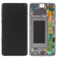 Дисплей для Samsung G973 Galaxy S10, черный, с рамкой, Original, сервисная упаковка, #GH82-18850A/GH82-18835A