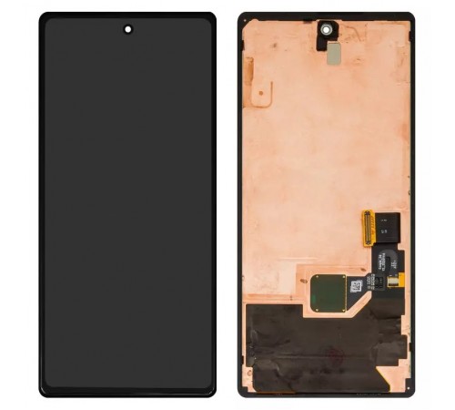 Дисплей для Google Pixel 6, чорний, з рамкою, Оригінал (переклеєно скло), GB7N6, G9S9B16
