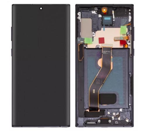 Дисплей для Samsung N975F Galaxy Note 10 Plus, чорний, з рамкою, High Copy (OLED)