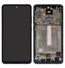 Дисплей для Samsung A525 Galaxy A52, A526 Galaxy A52 5G, синий, с рамкой, High Copy (OLED 6,42")