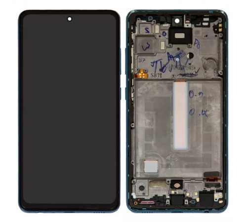 Дисплей для Samsung A525 Galaxy A52, A526 Galaxy A52 5G, синій, з рамкою, High Copy (OLED 6,42")