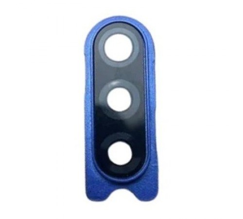 Стекло камеры для Samsung A207 Galaxy A20s, синее, с рамкой