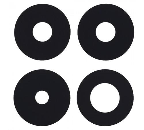 Скло камери для Xiaomi Redmi Note 14 Pro 4G, Redmi Note 14 Pro 5G, Poco X7, чорне, без рамки, комплект 4 шт.