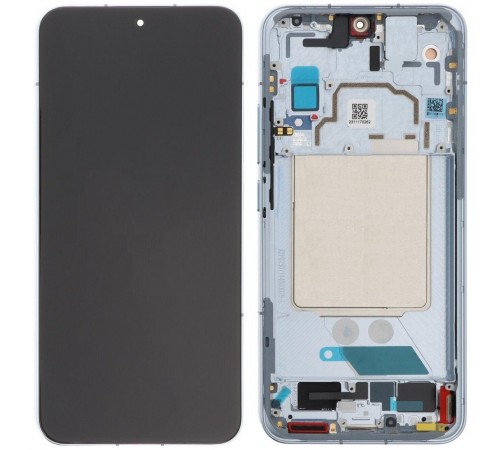 Дисплей для Xiaomi 13, синій (Mountain Blue), з рамкою, Original (PRC) (переклеєне скло)