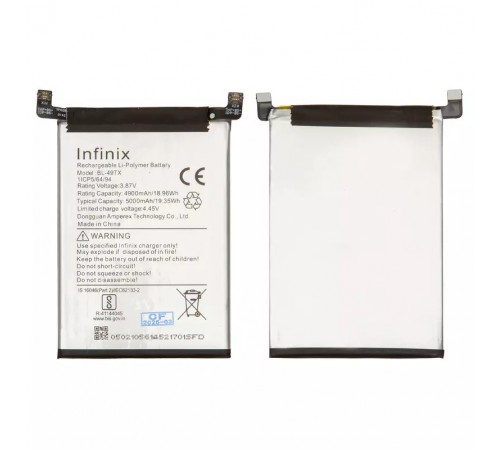 Акумулятор BL-49TX для Infinix Note 30 (X6833, X6716), Note 30 5G (X6711), Li-Polymer, 3,87 В, 5000 мА·год, Original (PRC)