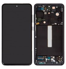 Дисплей для Samsung G990B Galaxy S21 FE 5G, черный, с рамкой, Original (PRC)