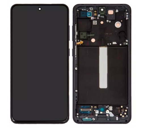 Дисплей для Samsung G990B Galaxy S21 FE 5G, черный, с рамкой, Original (PRC)