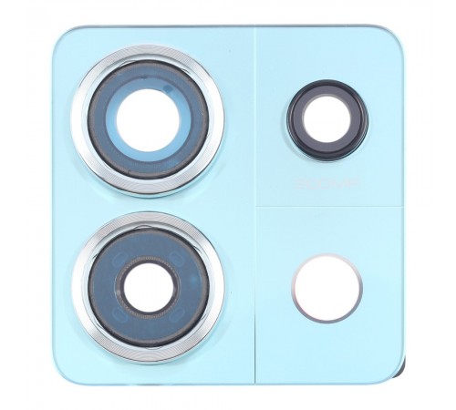 Стекло камеры для Xiaomi Redmi Note 13 Pro 5G, синее, с рамкой