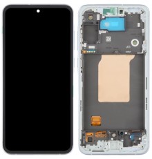 Дисплей для Samsung A556 Galaxy A55, голубой (Ice Blue), с рамкой, Original