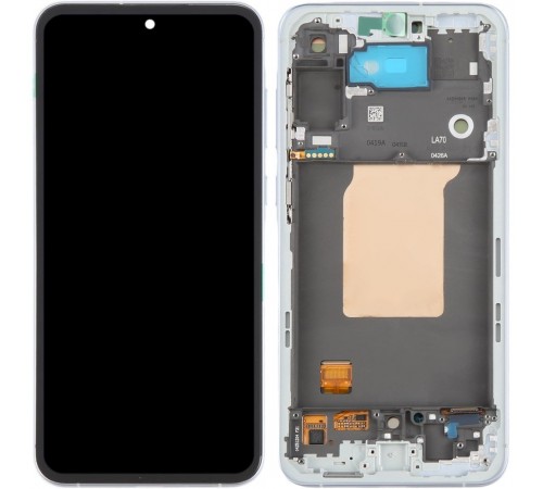 Дисплей для Samsung A556 Galaxy A55, голубой (Ice Blue), с рамкой, Original