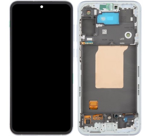 Дисплей для Samsung A556 Galaxy A55, голубой (Ice Blue), с рамкой, Original Дисплей для Samsung A556 Galaxy A55, голубой (Ice Blue), с рамкой, Original