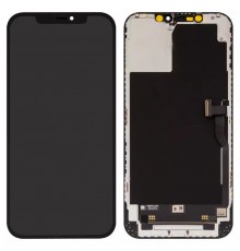 Дисплей для iPhone 12 Pro Max, черный, с рамкой, High Copy (OLED)
