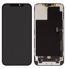 Дисплей для iPhone 12 Pro Max, чорний, з рамкою, High Copy (OLED)