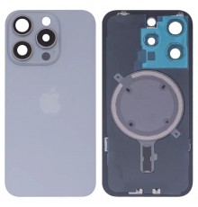 Задняя панель корпуса для iPhone 15 Pro, белая + стекло камеры, High Copy