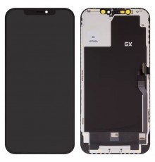 Дисплей для iPhone 12 Pro Max, черный, с рамкой, High Copy (AMOLED), GX OEM soft