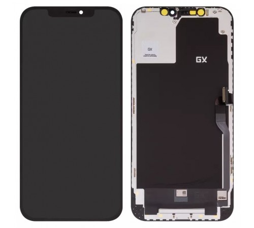 Дисплей для iPhone 12 Pro Max, черный, с рамкой, High Copy (AMOLED), GX OEM soft