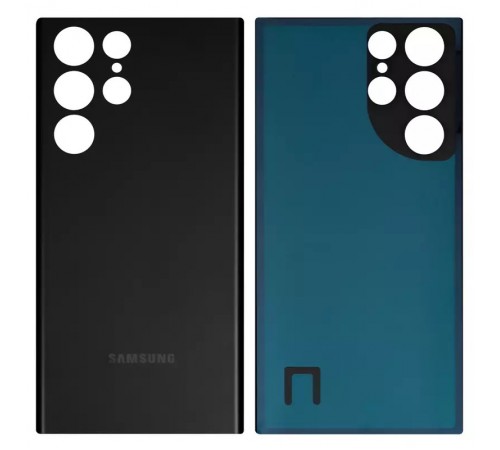Задняя панель корпуса для Samsung S908B Galaxy S22 Ultra 5G, черная (Phantom Black)