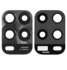 Скло камери для Xiaomi Mi 10 Lite, чорне, без рамки, M2002J9G