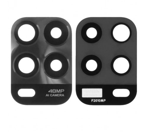 Скло камери для Xiaomi Mi 10 Lite, чорне, без рамки, M2002J9G