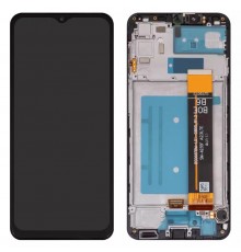 Дисплей для Samsung A235 Galaxy A23, чорний, з рамкою, (Box)