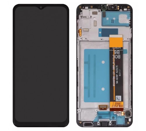 Дисплей для Samsung A235 Galaxy A23, чорний, з рамкою, (Box)