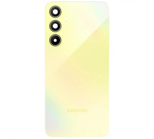 Задня панель корпусу для Samsung A356 Galaxy A35 5G, жовта (Lemon) + скло камери