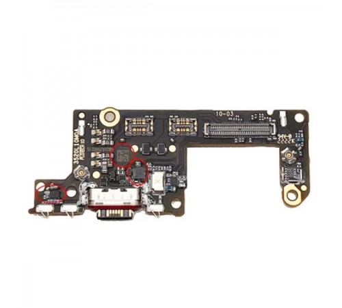 Шлейф для Xiaomi Poco F4 GT, Redmi K50 Gaming, коннектора зарядки, микрофона, плата зарядки, Original (PRC)