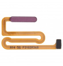 Шлейф для Samsung A146P Galaxy A14 5G, кнопки увімкнення, сканера відбитка пальця (Touch ID), червоний (Dark Red), Original (PRC)