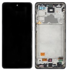Дисплей для Samsung A725 Galaxy A72, A726 Galaxy A72 5G, чорний, з рамкою, Copy, (TFT)