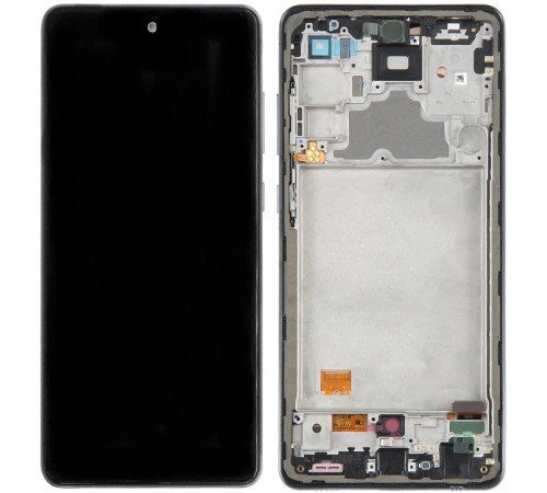 Дисплей для Samsung A725 Galaxy A72, A726 Galaxy A72 5G, чорний, з рамкою, Copy, (TFT)