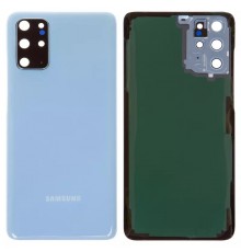 Задняя панель корпуса для Samsung G985 Galaxy S20 Plus, G986 Galaxy S20 Plus 5G, голубая (Cloud Blue) + стекло камеры
