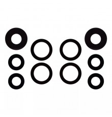 Скло камери для Samsung A325 Galaxy A32, чорне, без рамки, комплект 5 шт.